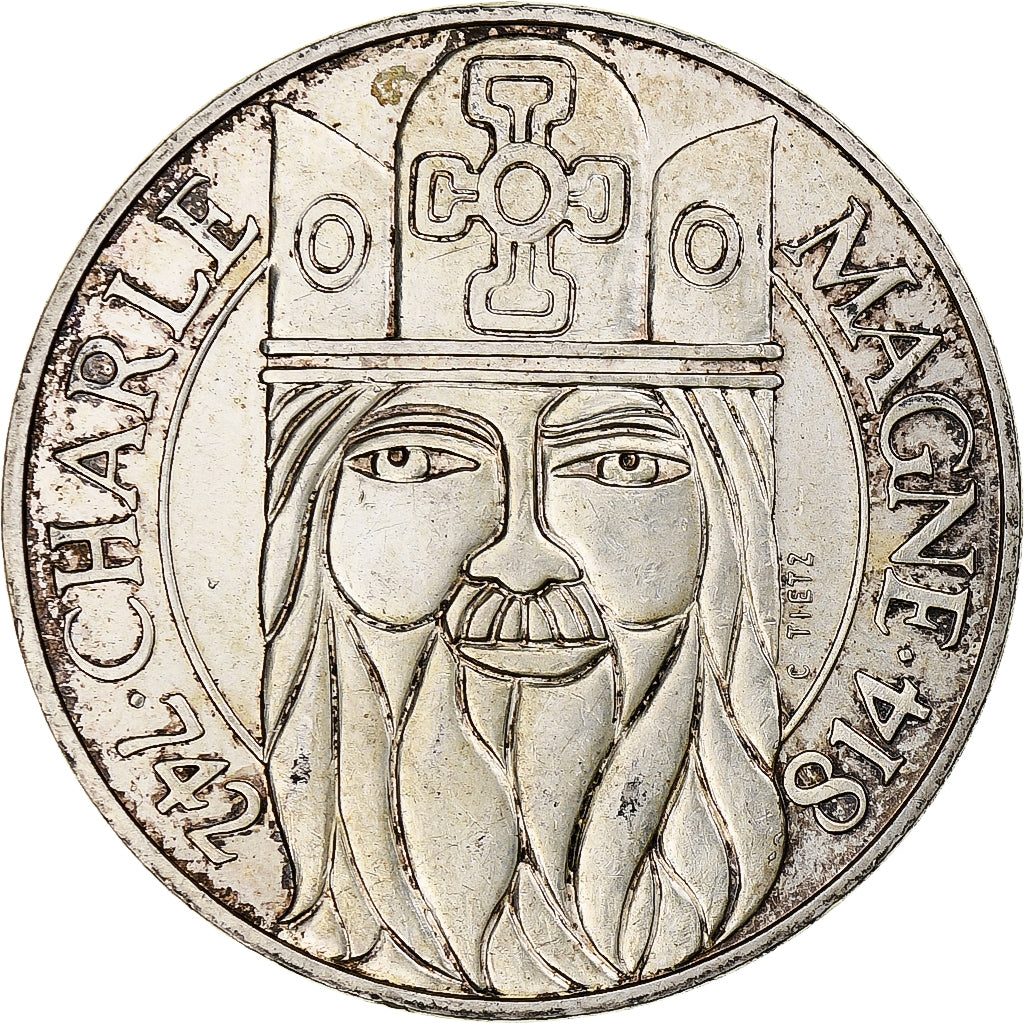 Frankrijk, 100 Francs, Charlemagne, 1990, Paris, Zilver, PR+, Gadoury:905