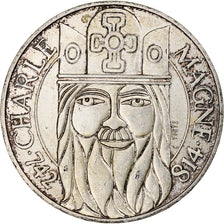 France, 100 Francs, Charlemagne, 1990, Paris, Silver, MS(60-62), Gadoury:905