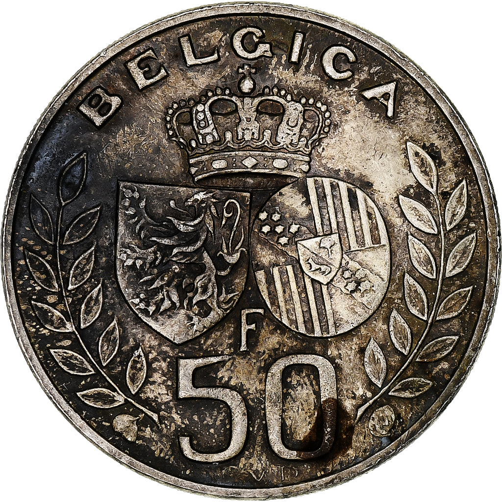 Belgium, Baudouin I, 50 Francs, 1960, Brussels, Silver, AU(50-53), KM:152.1