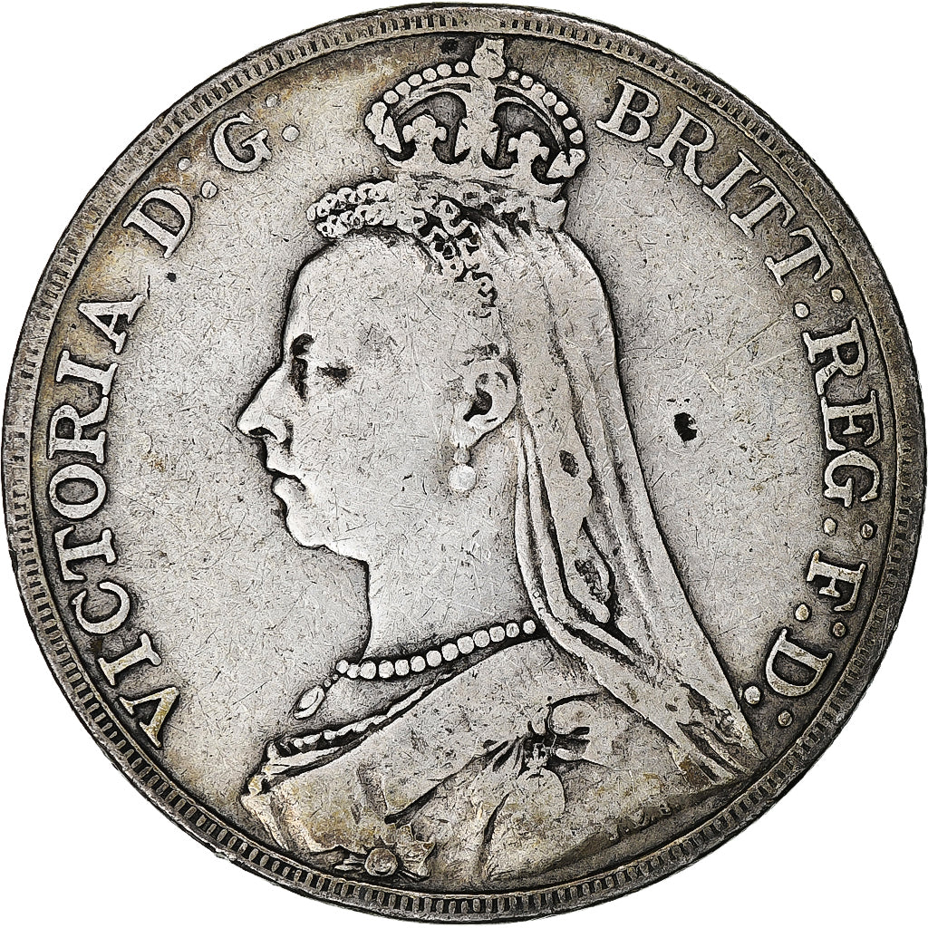 Great Britain, Victoria, Crown, 1889, London, Silver, VF(30-35), KM:765