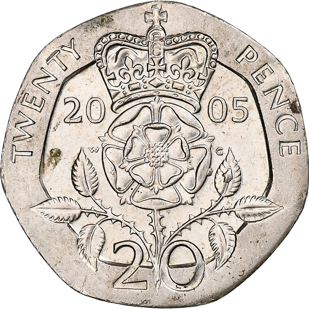 Great Britain, Elizabeth II, 20 Pence, 2005, London, Copper-nickel, AU(55-58)
