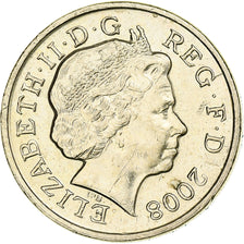 Great Britain, Elizabeth II, 1 Pound, 2008, London, Nickel-brass, AU(55-58)