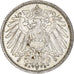 GERMANIA - IMPERO, Wilhelm II, Mark, 1915, Karlsruhe, Argento, BB+, KM:14