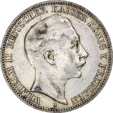 German States, PRUSSIA, Wilhelm II, 3 Mark, 1910, Berlin, Silver, EF(40-45)