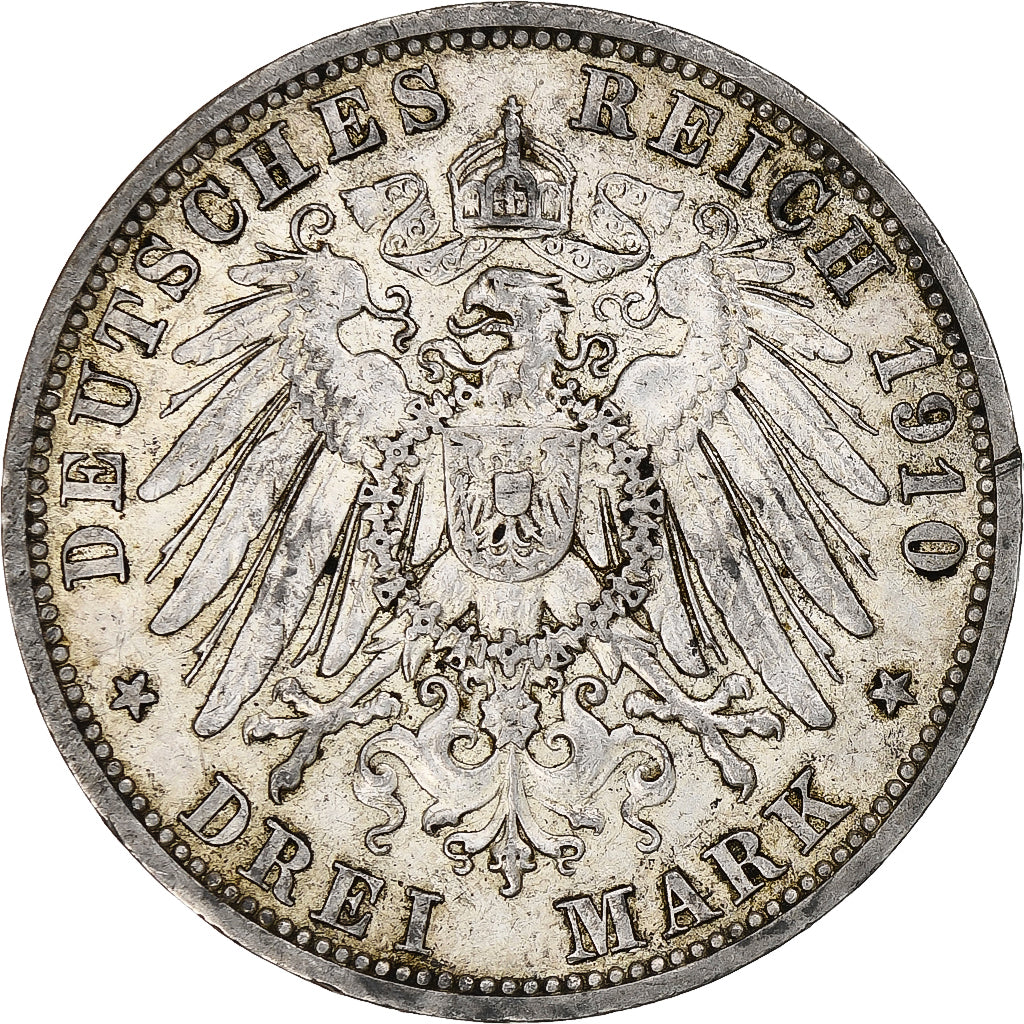 Etats allemands, PRUSSIA, Wilhelm II, 3 Mark, 1910, Berlin, Argent, TTB, KM:527