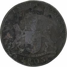 INDIA-BRITISH, 10 Cash, 1803, Copper, VF(20-25)