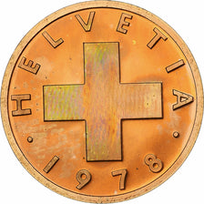 Switzerland, Rappen, Croix Suisse, 1978, Bern, Proof, Bronze, MS(64), KM:46