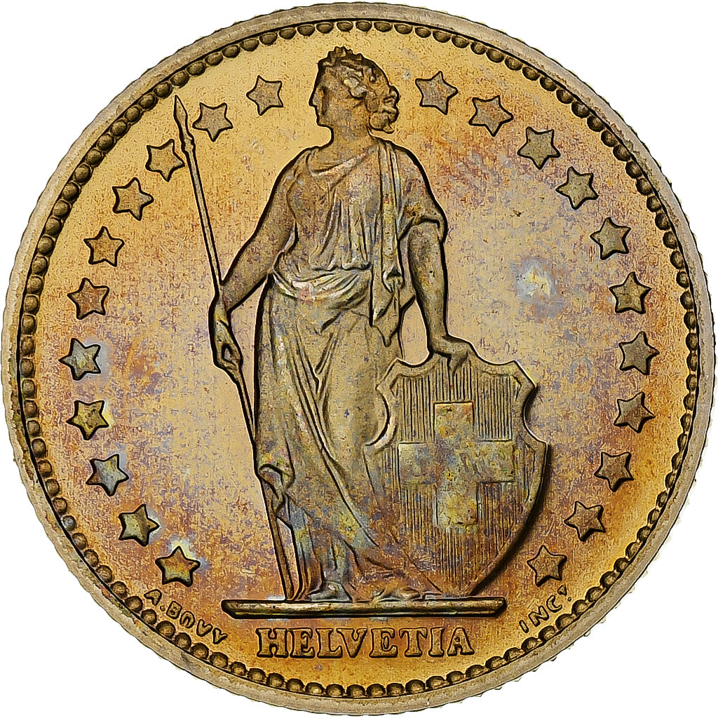 Switzerland, Franc, Helvetia, 1978, Bern, Proof, Copper-nickel, MS(65-70)