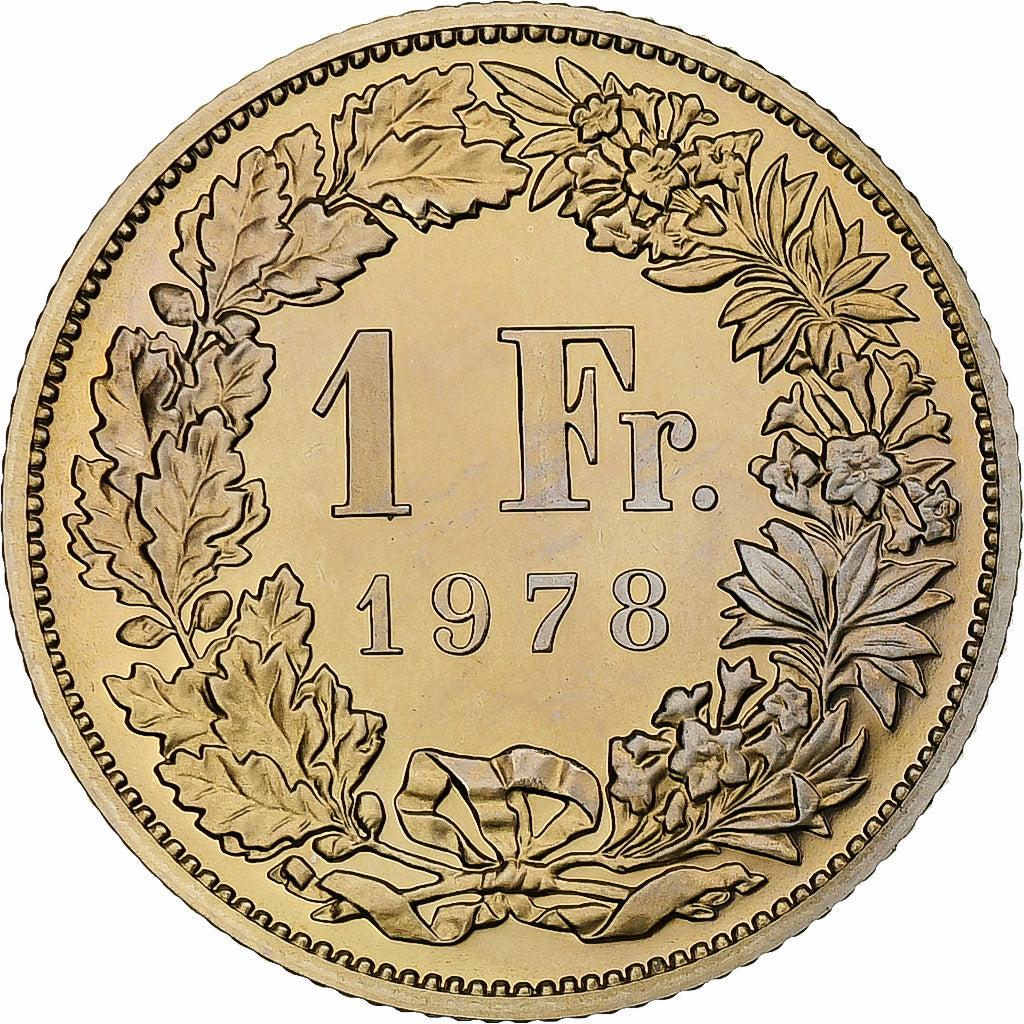 Switzerland, Franc, Helvetia, 1978, Bern, Proof, Copper-nickel, MS(65-70)