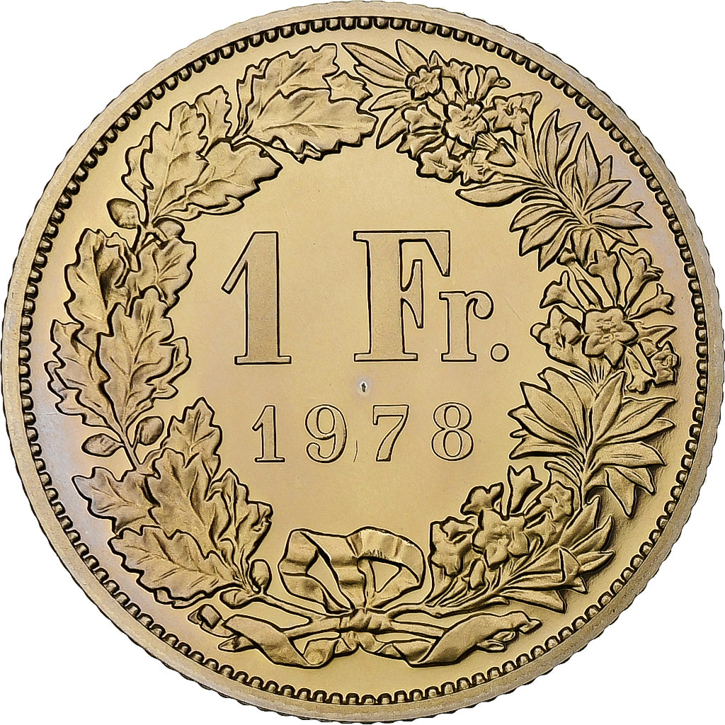 Schweiz, Franc, Helvetia, 1978, Bern, PP, Kupfer-Nickel, STGL, KM:24a.1