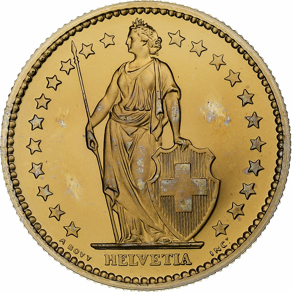 Switzerland, 2 Francs, Helvetia, 1978, Bern, Proof, Copper-nickel, MS(65-70)