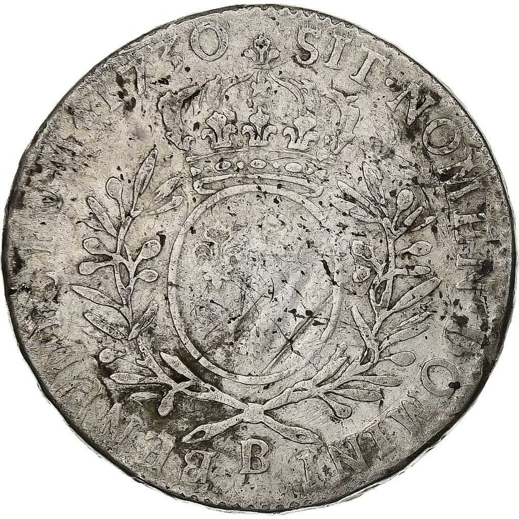 Frankreich, Louis XV, 1/2 Ecu aux branches d'olivier, 1730, Rouen, Silber, S