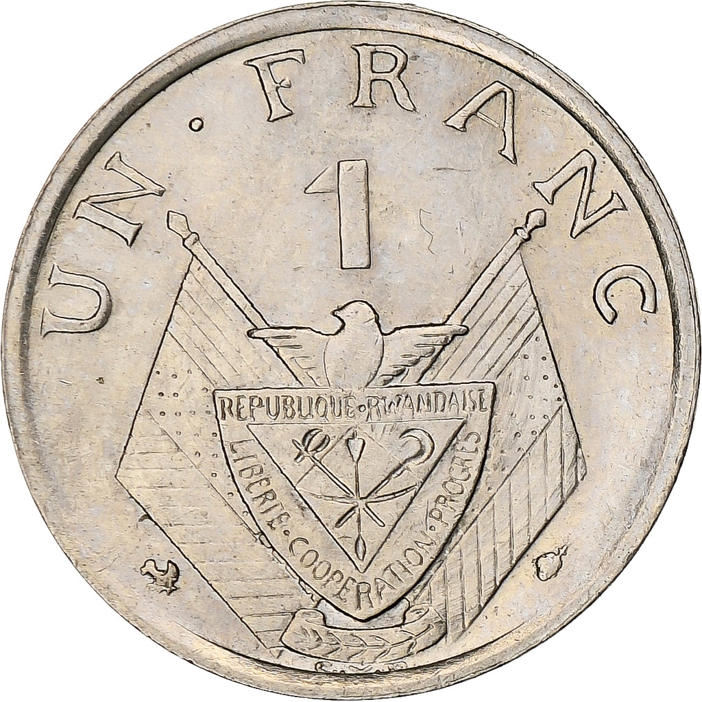 Rwanda, 1 Franc, 1964, ESSAI, Copper-nickel, AU(55-58)