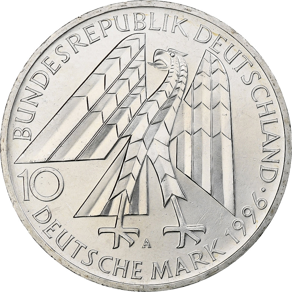 GERMANY - FEDERAL REPUBLIC, 10 Mark, Kolpingwerk, 1996, Berlin, Silver, MS(64)