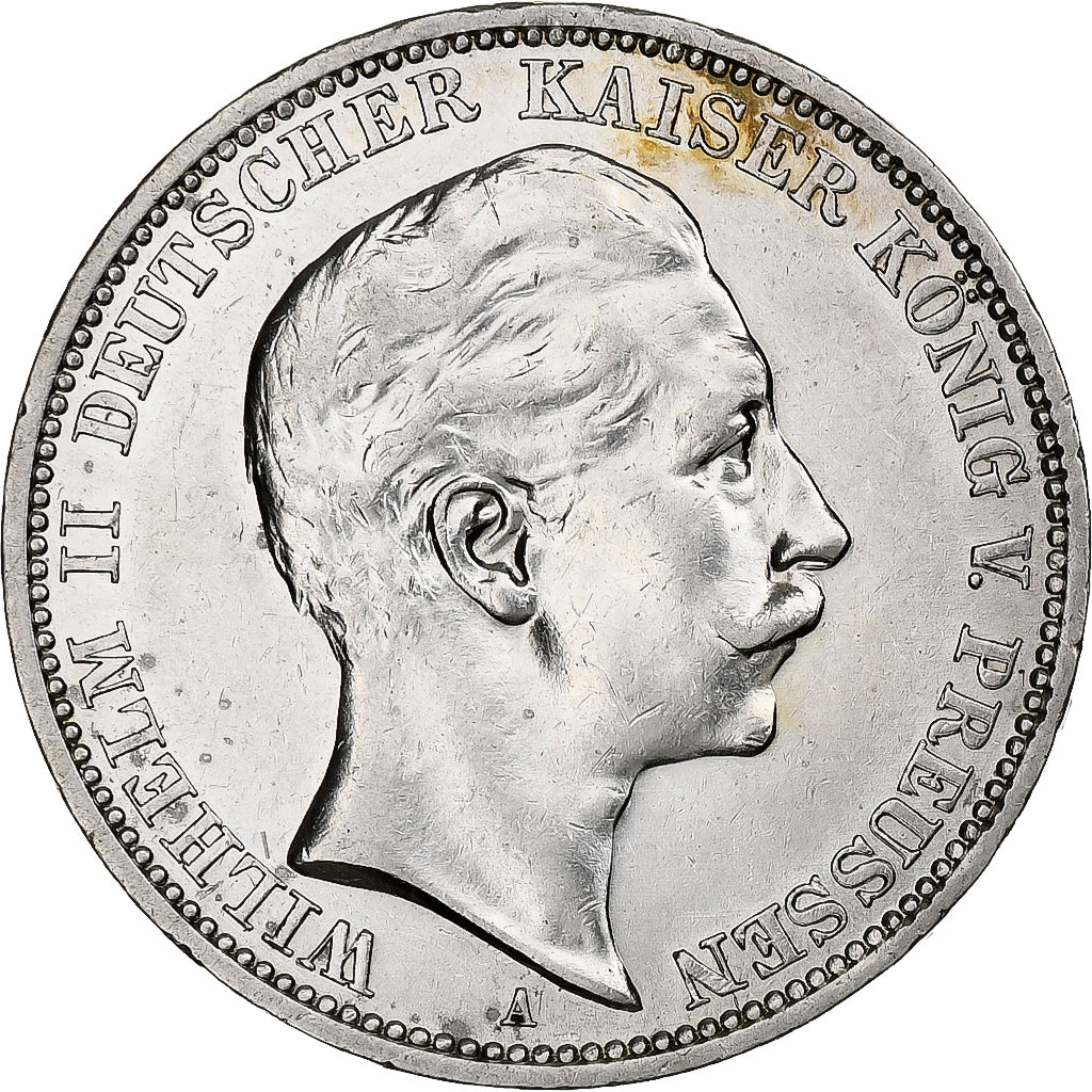 German States, PRUSSIA, Wilhelm II, 3 Mark, 1912, Berlin, Silver, AU(50-53)