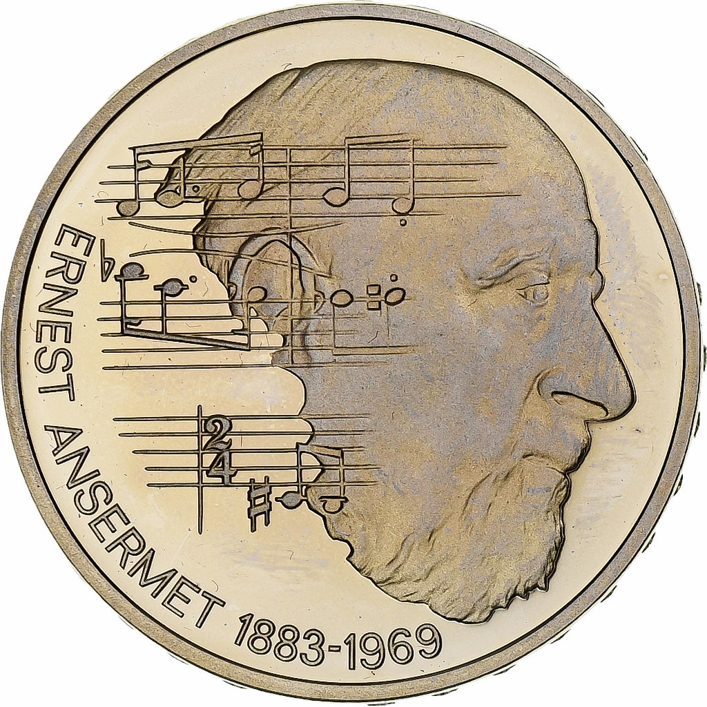 Switzerland, 5 Francs, Ernest Ansermet, 1983, Bern, Proof, Copper-nickel