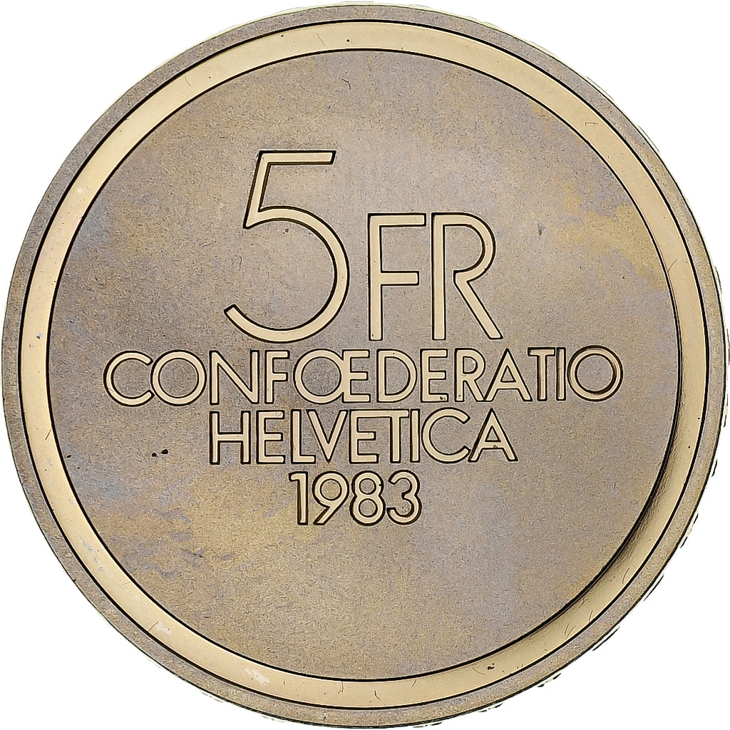 Switzerland, 5 Francs, Ernest Ansermet, 1983, Bern, Proof, Copper-nickel