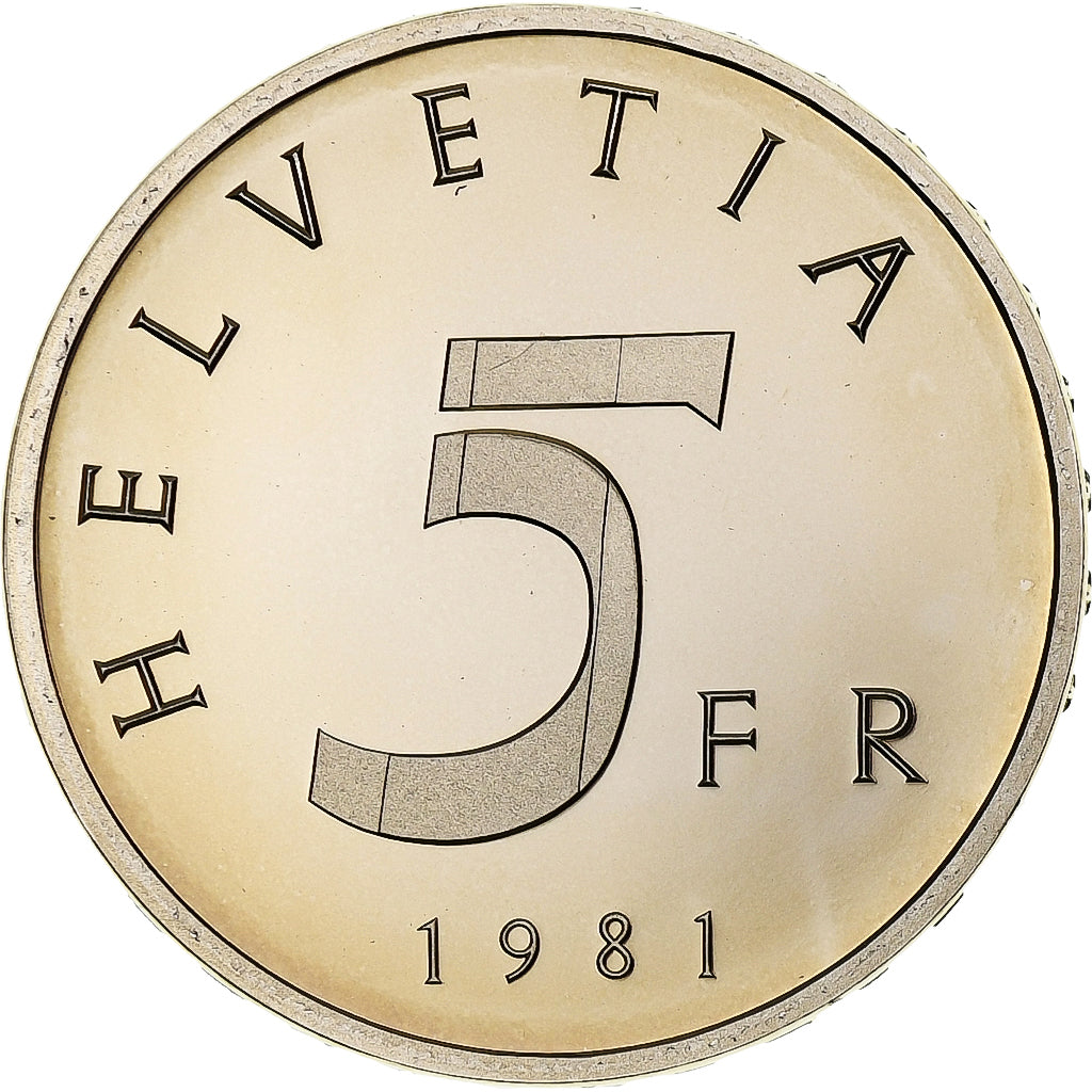 Switzerland, 5 Francs, Convention de Stans, 1981, Bern, Proof, Copper-nickel