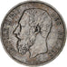 Bélgica, Leopold II, 5 Francs, 1875, Brussels, Plata, MBC