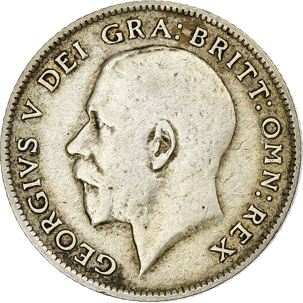 Groot Bretagne, George V, 6 Pence, 1920, London, Zilver, FR+