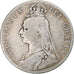 Grã-Bretanha, Victoria, 1/2 Crown, 1891, London, Prata, F(12-15), KM:764