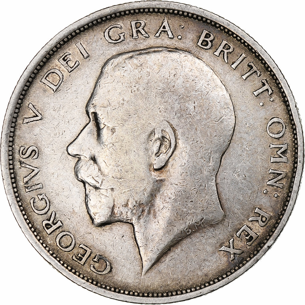 Gran Bretagna, George V, 1/2 Crown, 1914, London, Argento, MB+, KM:818.1