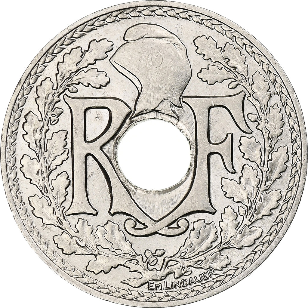 France, 25 Centimes, Lindauer, 1914, Paris, Souligné, Nickel, MS(63)