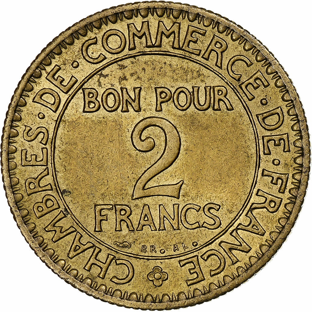 Frankrijk, 2 Francs, Chambre de commerce, 1922, Paris, Cupro-Aluminium, PR