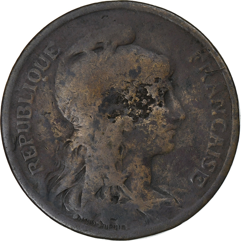 Frankrijk, 10 Centimes, Dupuis, 1916, Etoile, Bronzen, ZF, Gadoury:277, KM:843