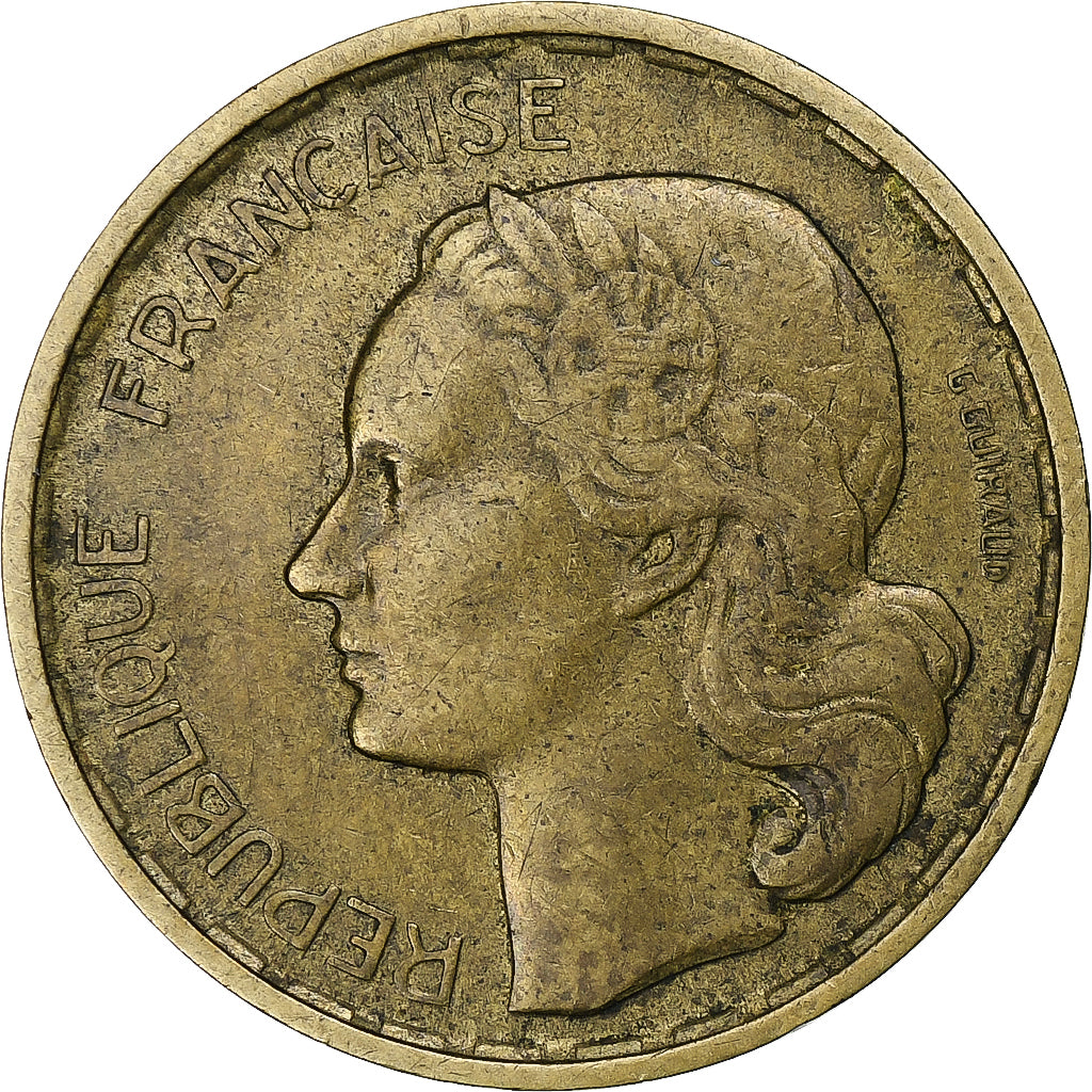 Frankreich, 20 Francs, Guiraud, 1950, Castelsarrasin, 4 Faucilles