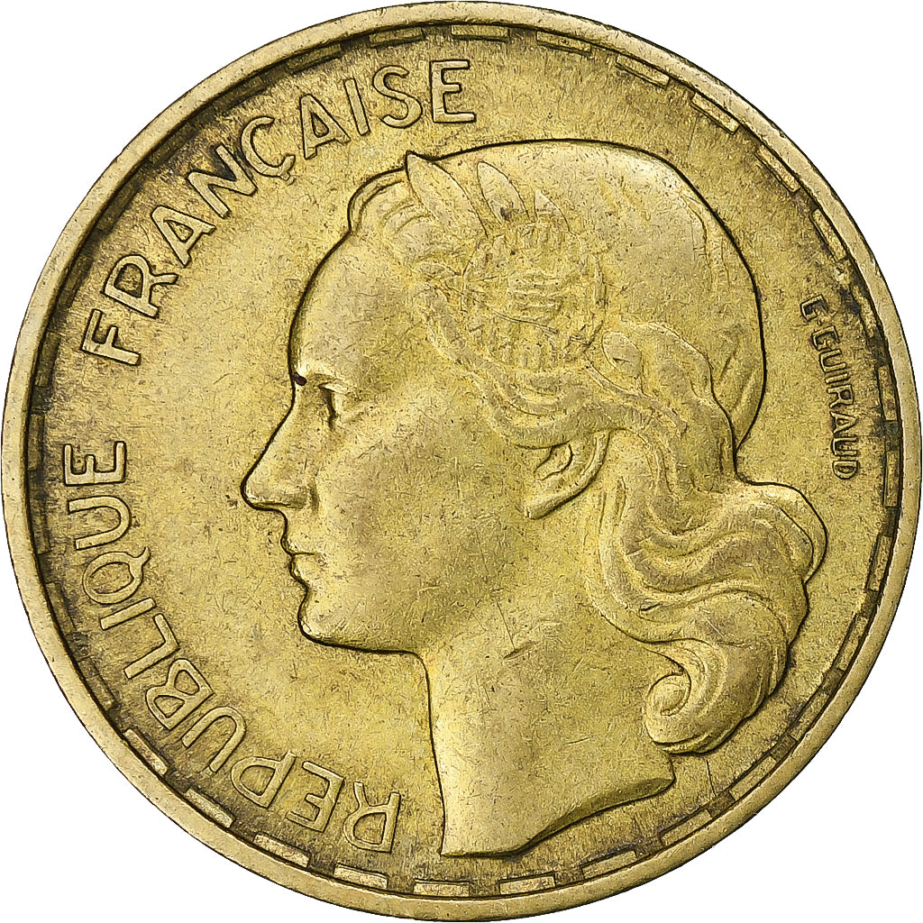 Frankrijk, 20 Francs, Guiraud, 1951, Paris, Cupro-Aluminium, PR, Gadoury:865