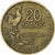 Francia, 20 Francs, Guiraud, 1951, Beaumont - Le Roger, Rame-alluminio, BB+