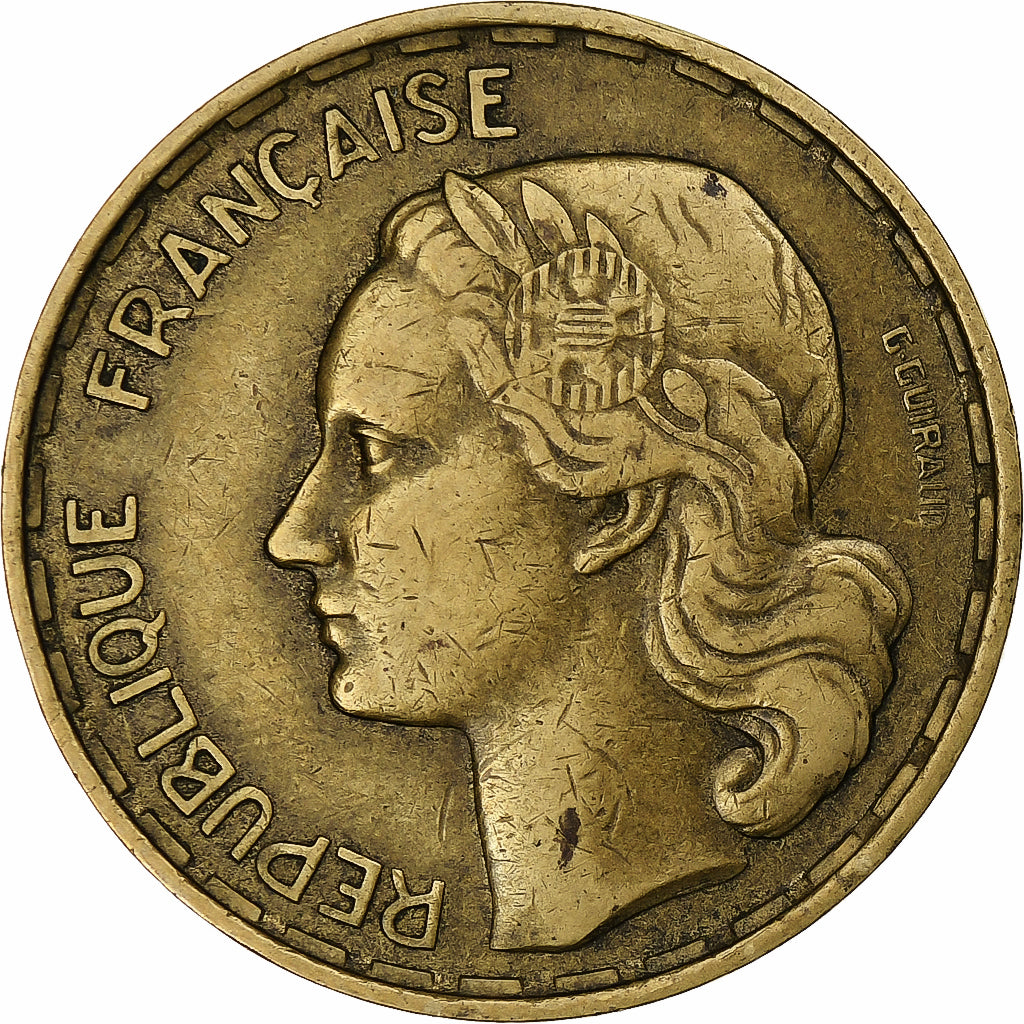 Francja, 50 Francs, Guiraud, 1952, Beaumont - Le Roger, Brązal, AU(50-53)