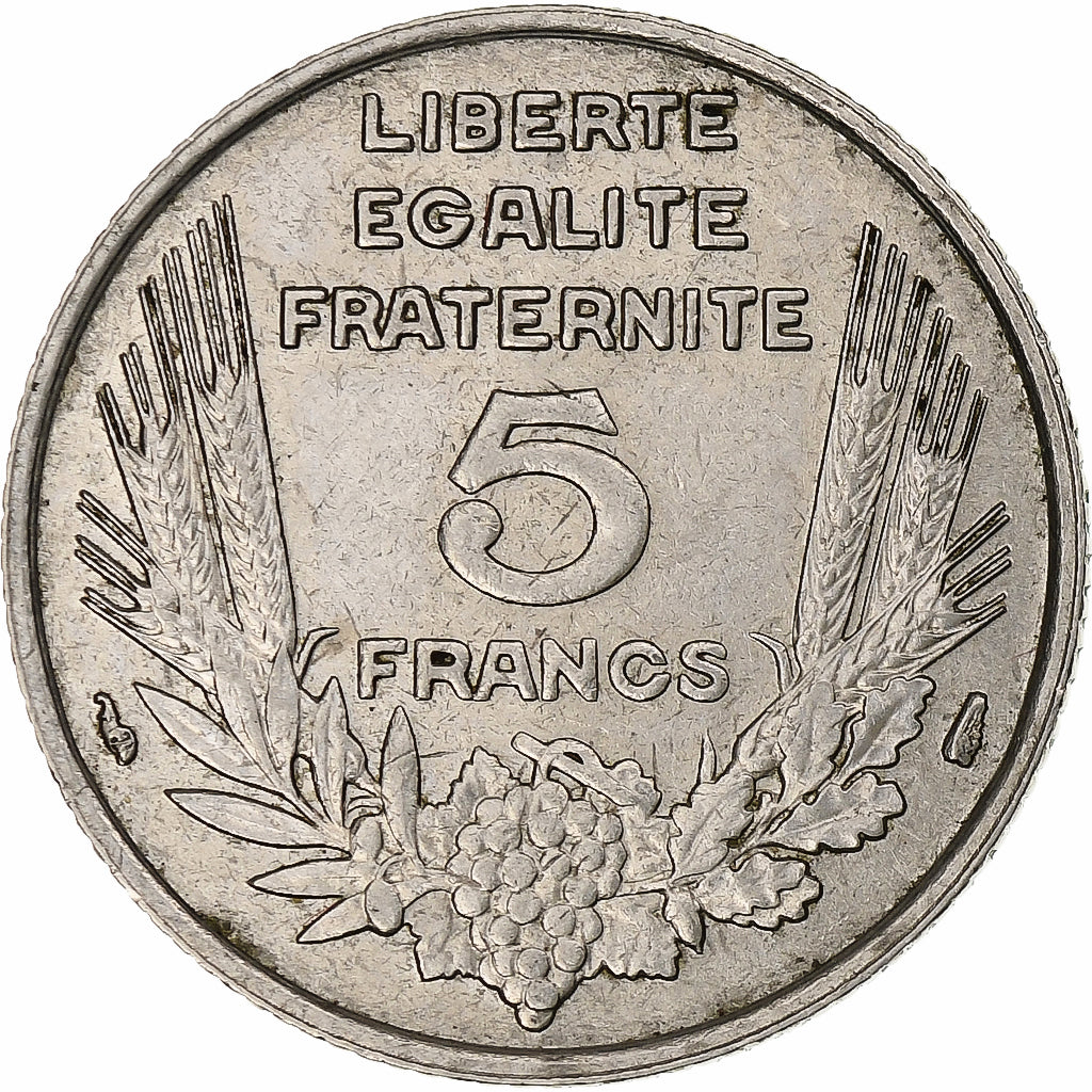 Francia, 5 Francs, Bazor, 1933, Paris, Nichel, BB+