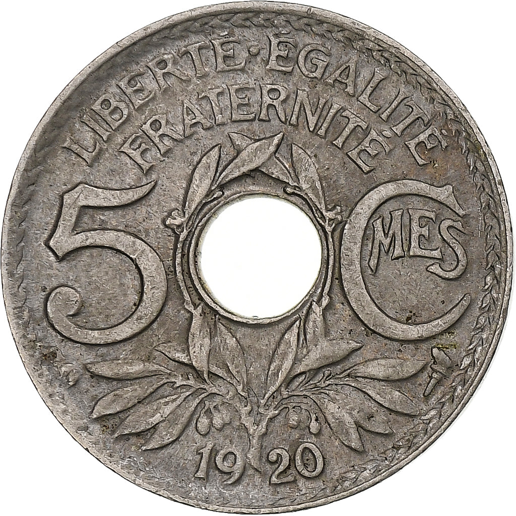 Frankreich, 5 Centimes, Lindauer, 1920, Paris, Kupfer-Nickel, VZ, Gadoury:169