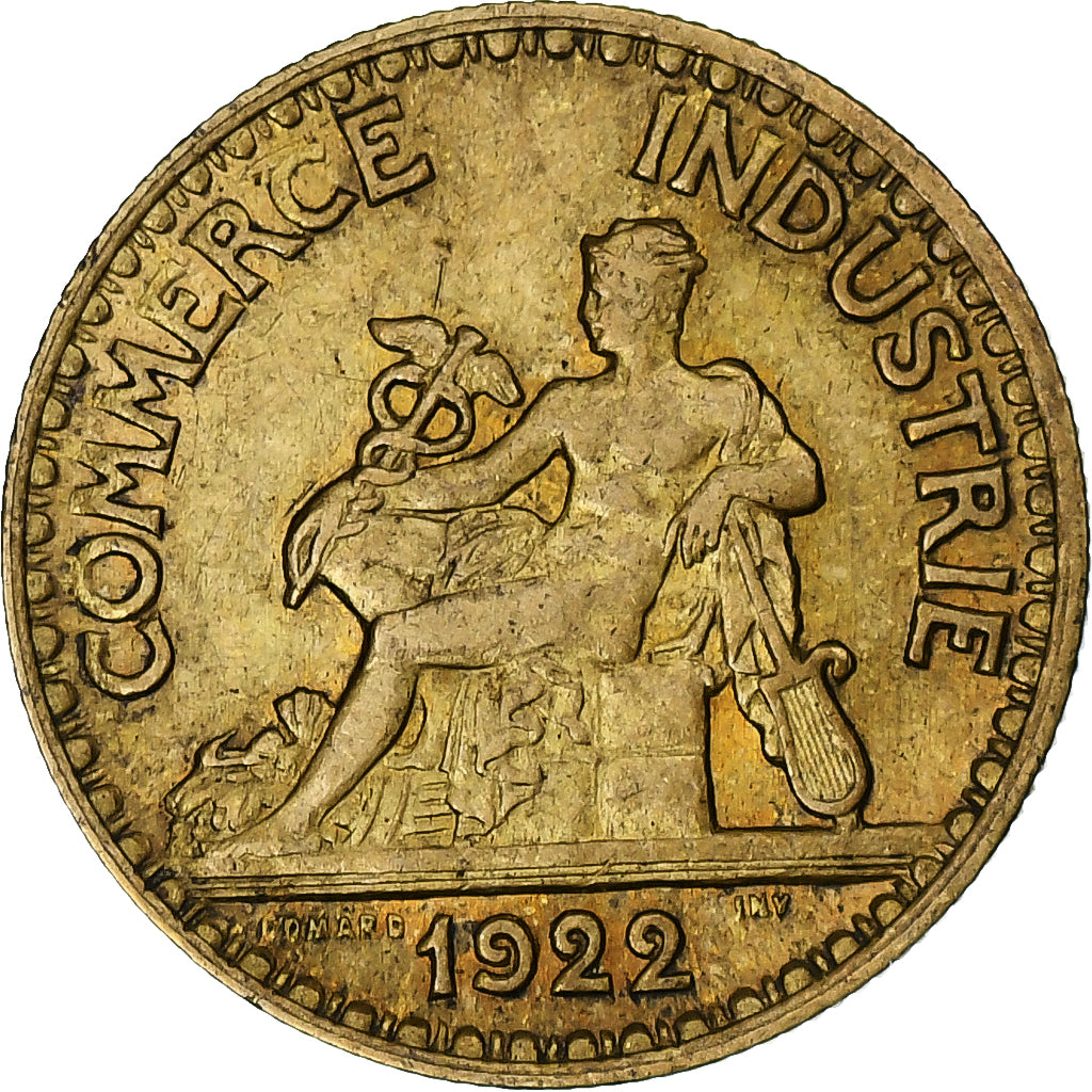 France, 50 Centimes, Chambre de commerce, 1922, Paris, Cupro-Aluminium
