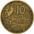 França, 10 Francs, Guiraud, 1955, Paris, Cobre-Alumínio, AU(55-58)