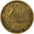 França, 10 Francs, Guiraud, 1955, Paris, Cobre-Alumínio, AU(55-58)