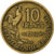França, 10 Francs, Guiraud, 1958, Paris, Cobre-Alumínio, AU(55-58)