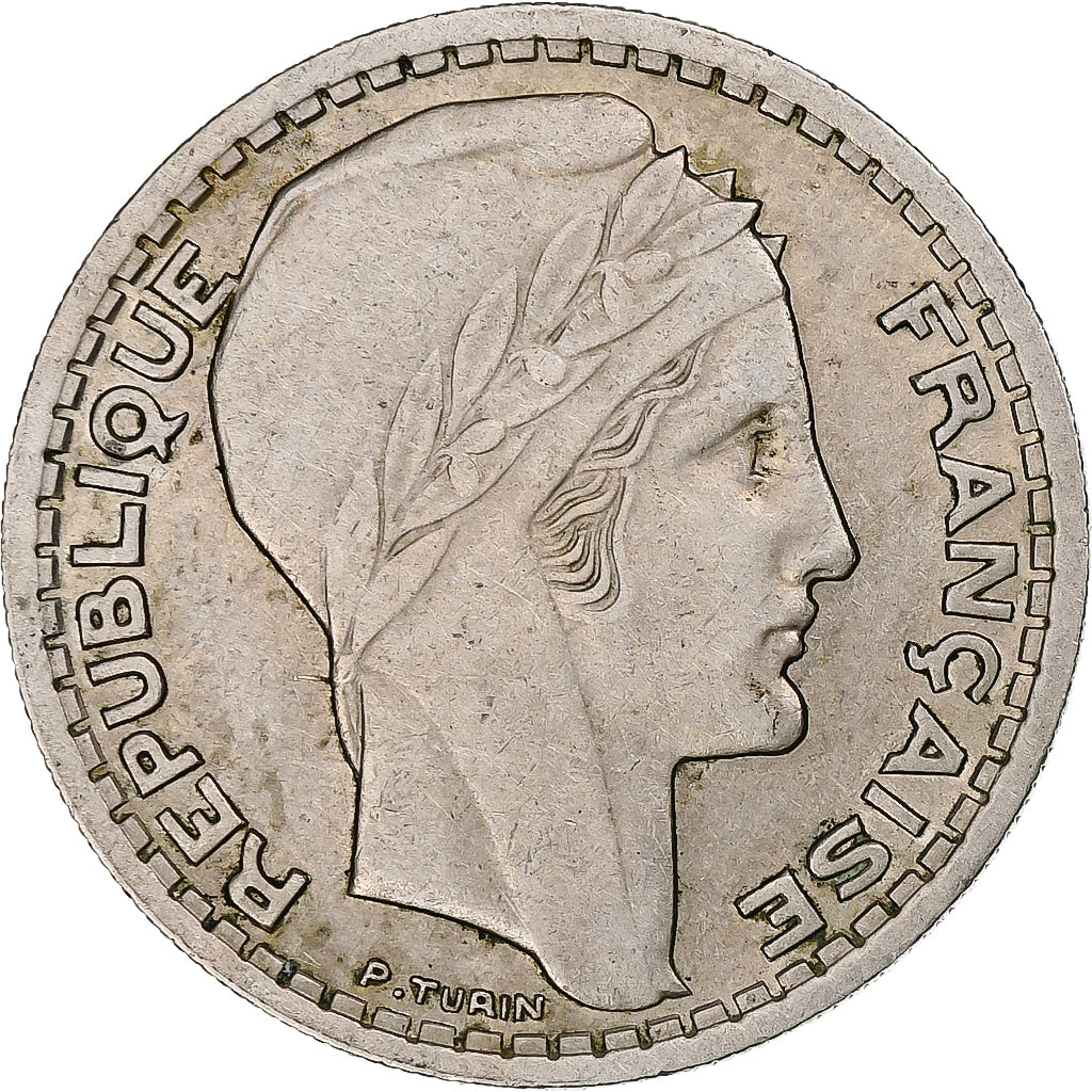 Francja, 10 Francs, Turin, 1946, Paris, Rameaux courts, Miedź-Nikiel