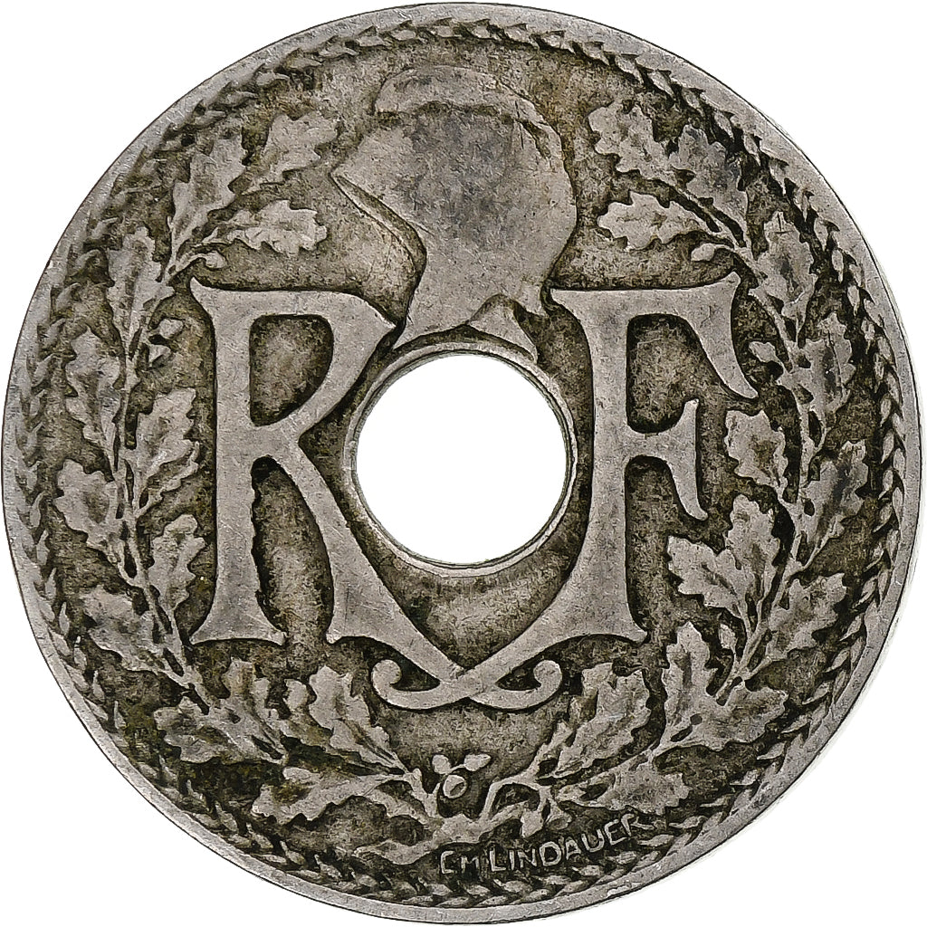 Francja, 25 Centimes, Lindauer, 1923, Paris, Miedź-Nikiel, EF(40-45)