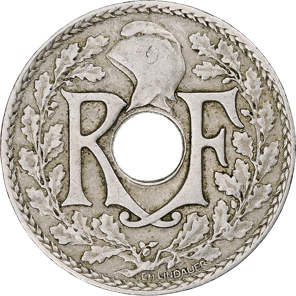 Frankrijk, 25 Centimes, Lindauer, 1932, Paris, Cupro-nikkel, ZF+, Gadoury:380