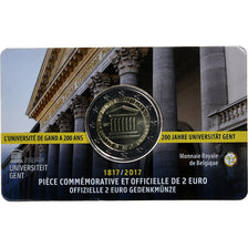 Belgique, 2 Euro, 200 ans de l'Université de Gand, Coin card, 2017, Bruxelles