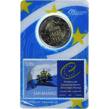 San Marino, 2 Euro, Conseil de l'Europe, Stamp and coin card, 2012, Rome
