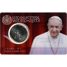 Watykan, Euro, Pape François, Coin card.FDC, 2022, Rome, Bimetaliczny
