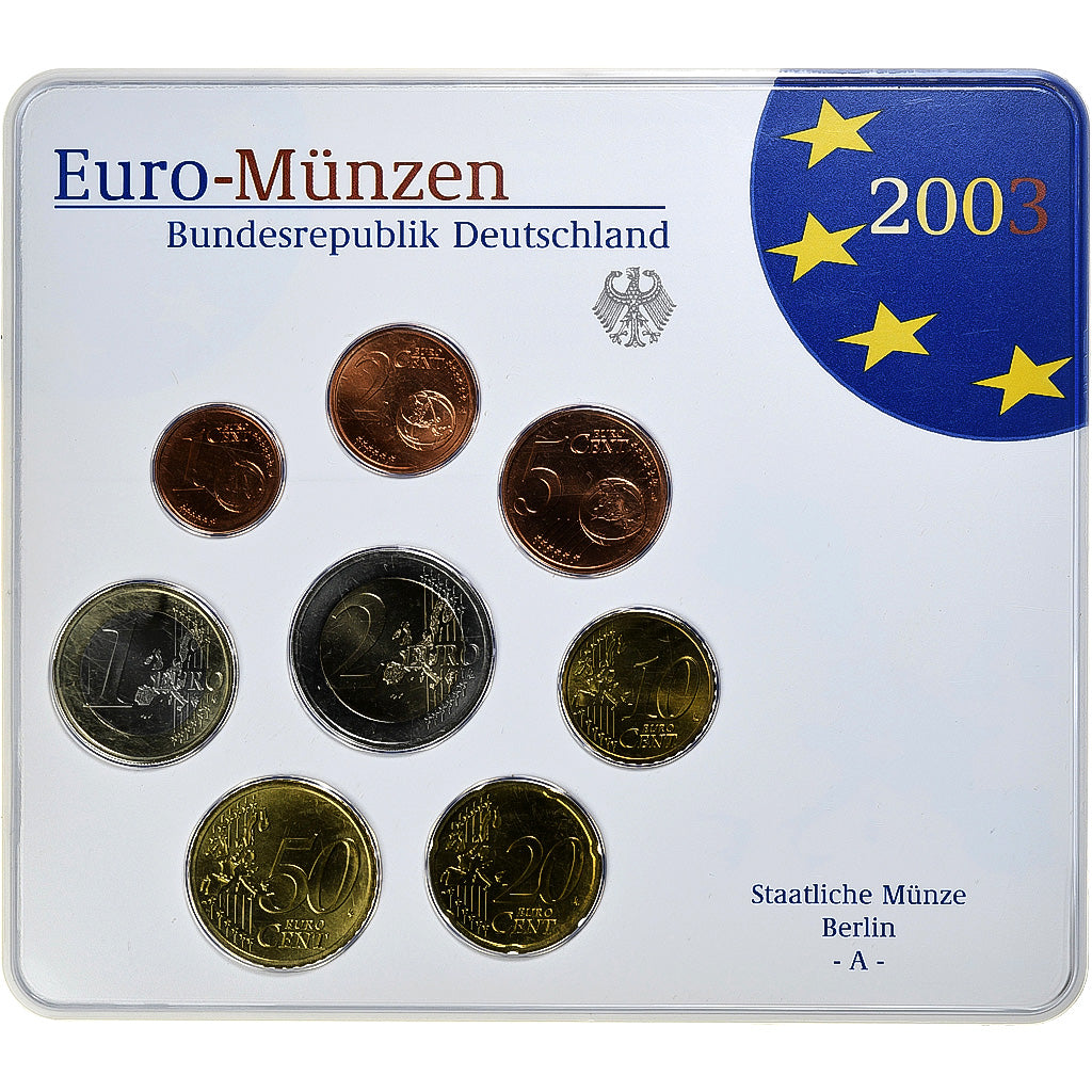 République fédérale allemande, Set 1 ct. - 2 Euro, FDC, Coin card, 2003