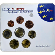 GERMANY - FEDERAL REPUBLIC, Set 1 ct. - 2 Euro, FDC, Coin card, 2004, Hamburg