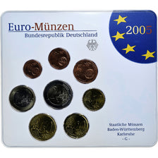 Bundesrepublik Deutschland, Set 1 ct. - 2 Euro, FDC, Coin card, 2005, Karlsruhe