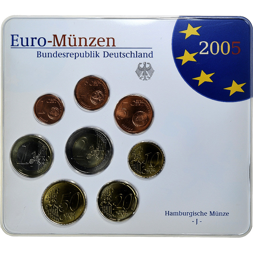 République fédérale allemande, Set 1 ct. - 2 Euro, FDC, Coin card, 2005