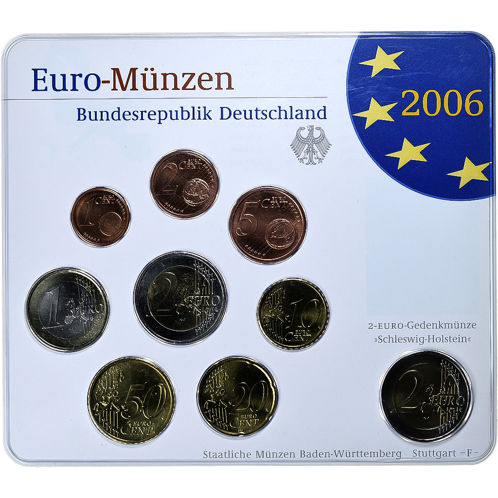 République fédérale allemande, Set 1 ct. - 2 Euro + 2€, Holstentor, Coin